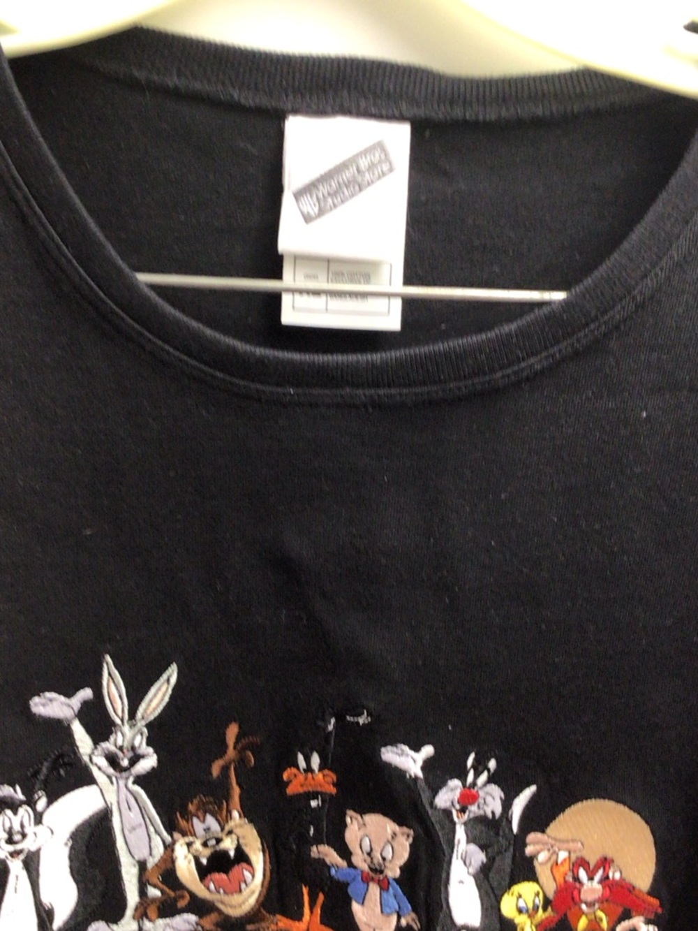 Warner Bros. Black Women’s Looney Tunes Embroidered Character Tee - Picture 7 of 9